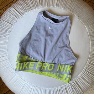 Nike Pro Training Gray & Lime Work Out Tank Top